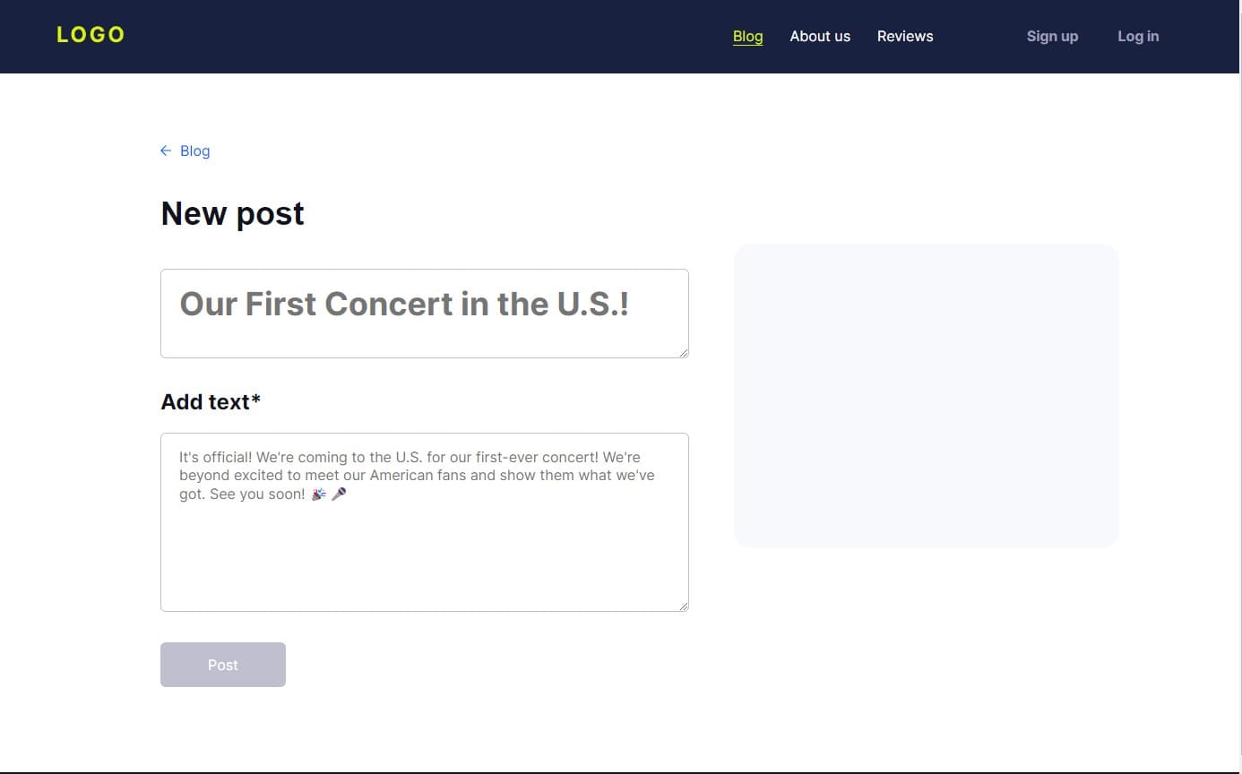 Blog Web App screenshot 4